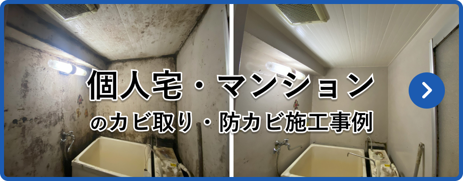 個人宅・マンションのカビ取り・防カビ施工事例
