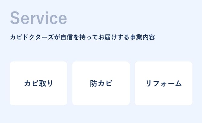 カビドクターズが自信を持ってお届けする事業内容！カビ取り・防カビ・リフォーム