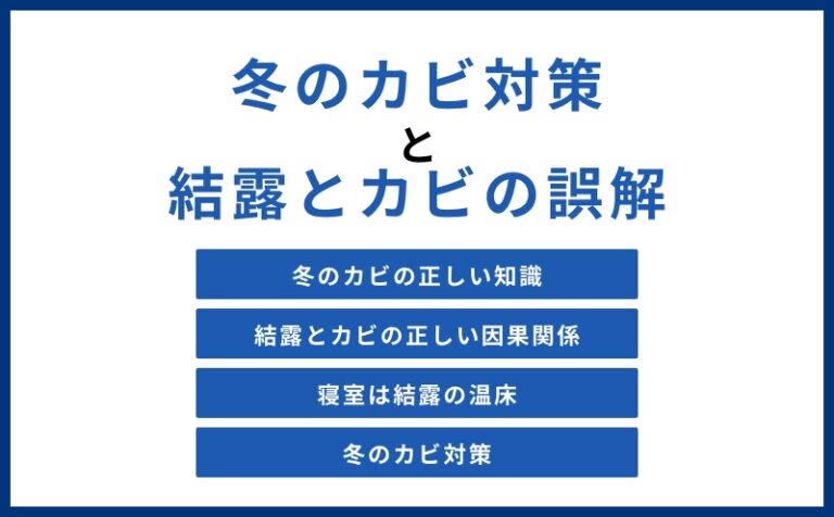 冬のカビ対策と発生原因・結露とカビの正しい因果関係