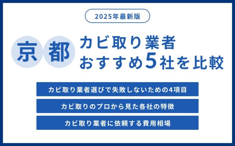 京都府の実績豊富なカビ取り業者おすすめ5社をプロが紹介【2026年最新版】