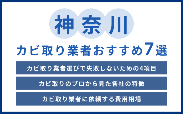 【2026年】神奈川県の実績豊富なカビ取り業者おすすめ7選【費用相場・選び方のコツ】