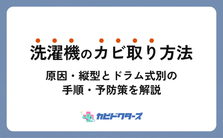 洗濯機のカビ取り方法｜原因・縦型とドラム式別の手順・予防策を解説
